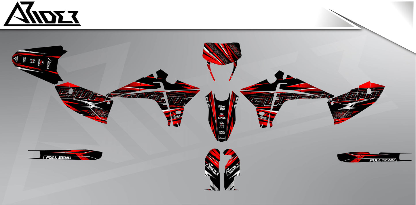 Graphics Kit suitable for Fantic XMF 50 / 125 - Distort Edition