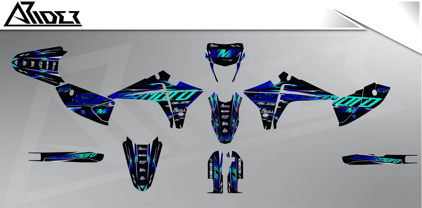 Graphics Kit suitable for Fantic XMF 50 / 125 - Glitch Edition