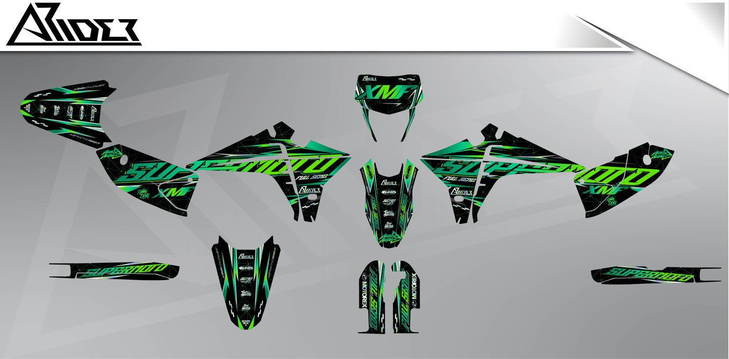 Graphics Kit suitable for Fantic XMF 50 / 125 - Glitch Edition
