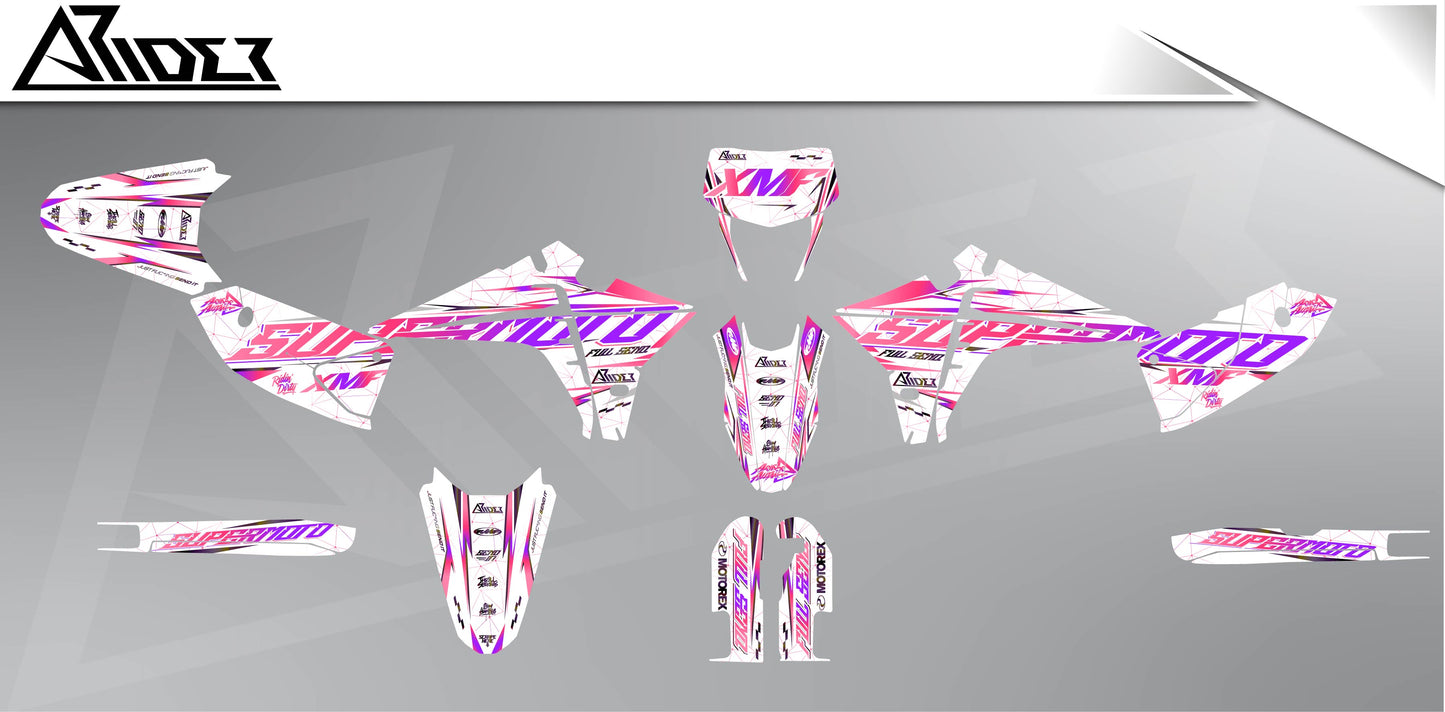 Graphics Kit suitable for Fantic XMF 50 / 125 - Glitch Edition