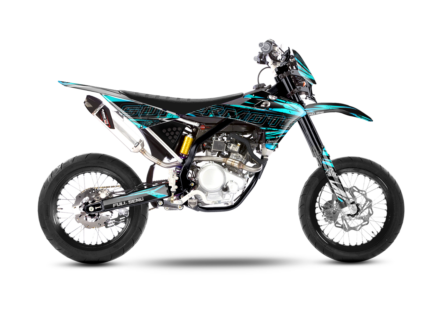 Graphics Kit suitable for Fantic XMF 50 / 125 - Distort Edition