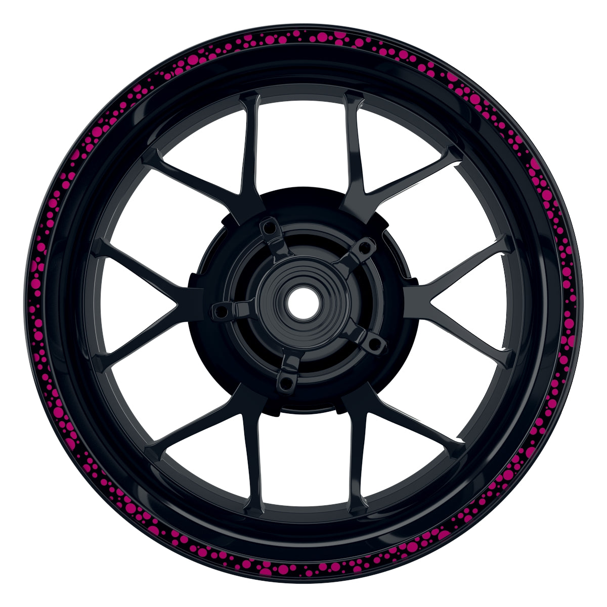 Dots schwarz pink Frontansicht