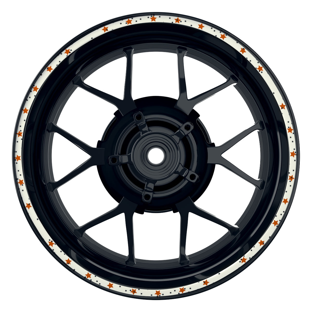 Stars weiss orange Frontansicht