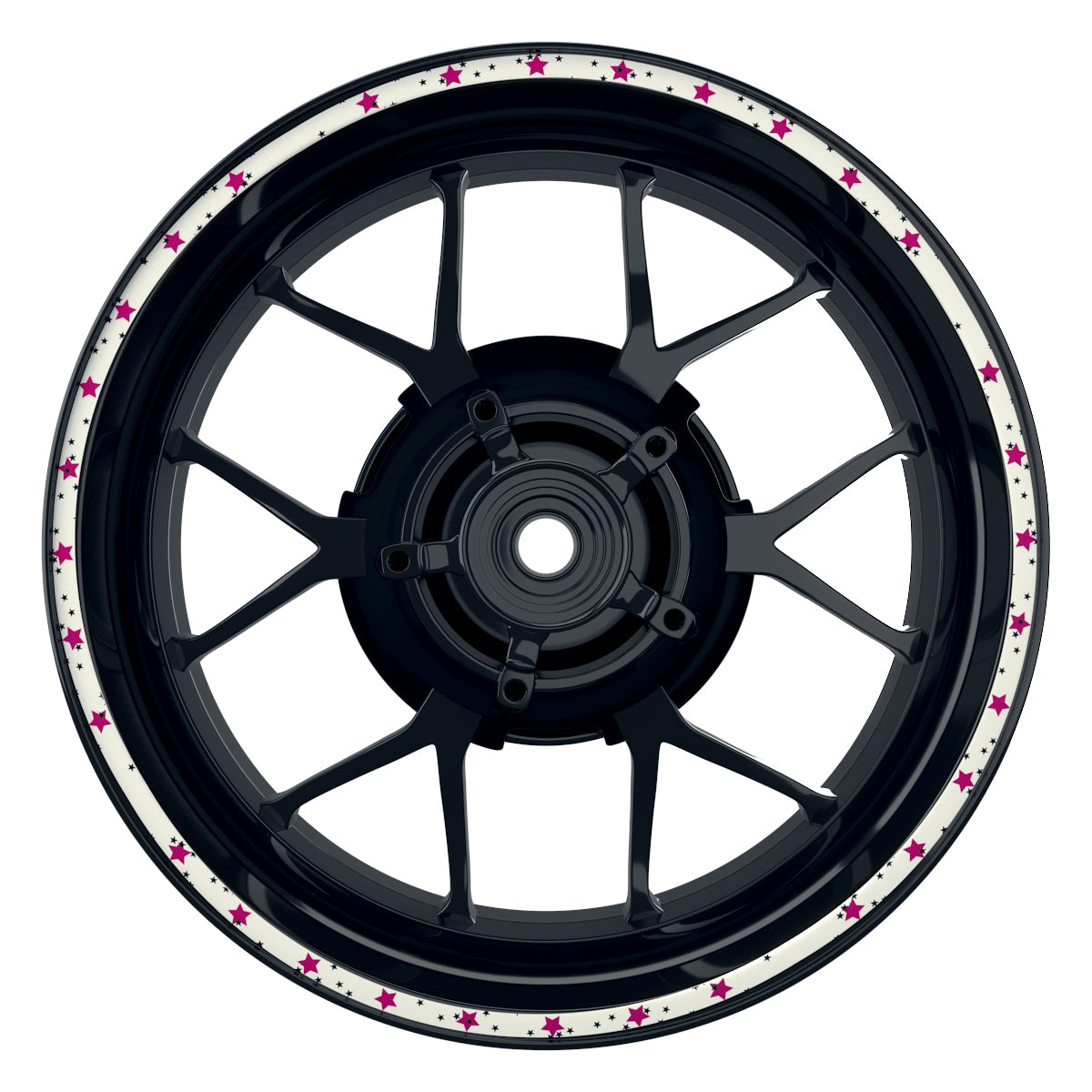 Stars weiss pink Frontansicht