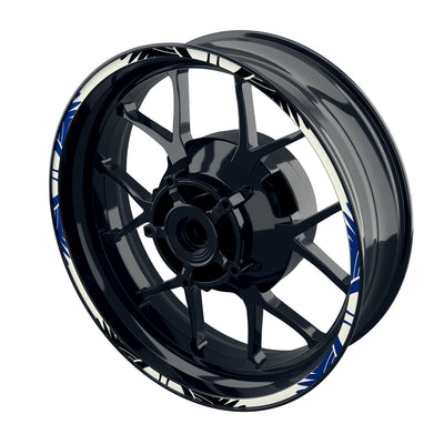 Felgenrandaufkleber Wings weiss blau
