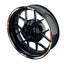 Felgenrandaufkleber Wings weiss orange