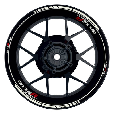 Suzuki GSXR 1000 Felgenaufkleber Gixxer 1000 Clean Wheelsticker Premium weiss