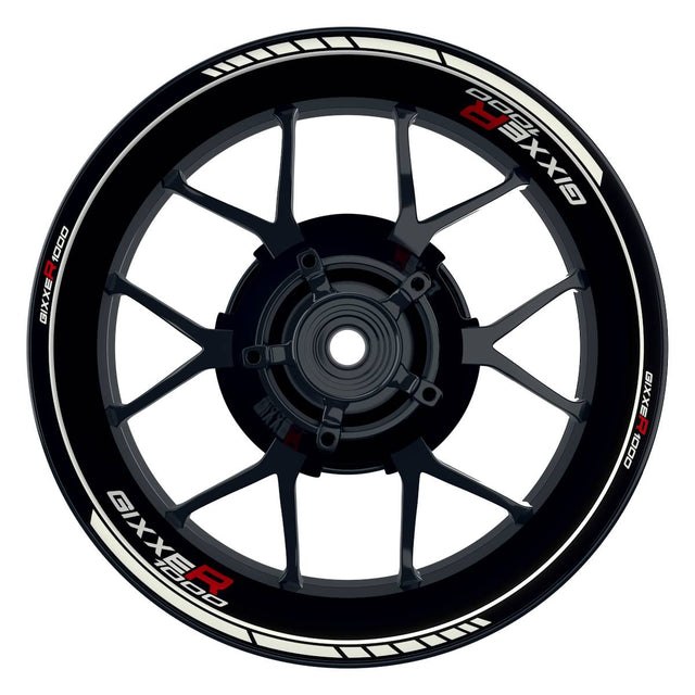 Suzuki GSXR 1000 Felgenaufkleber Gixxer 1000 Clean Wheelsticker Premium weiss