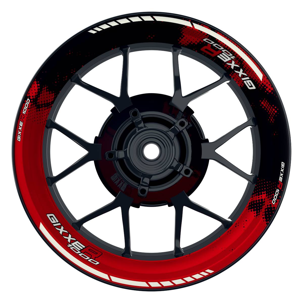 Suzuki GSXR 1000 Felgenaufkleber Gixxer 1000 Wheelsticker Premium rot