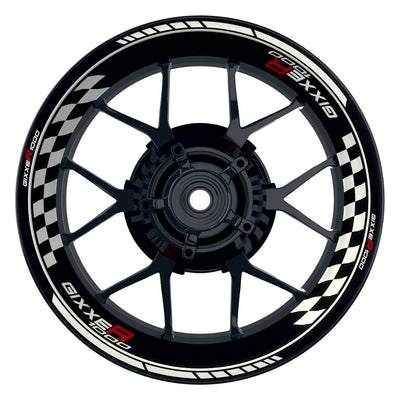 Suzuki GSXR 1000 Felgenaufkleber Gixxer 1000 Grid Wheelsticker Premium weiss