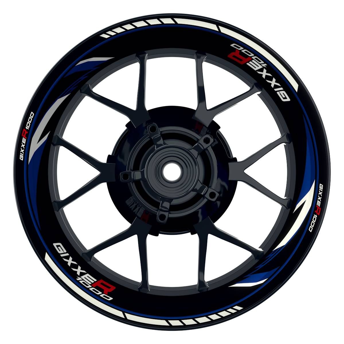 Suzuki GSXR 1000 Felgenaufkleber Gixxer 1000 Razor Wheelsticker Premium blau