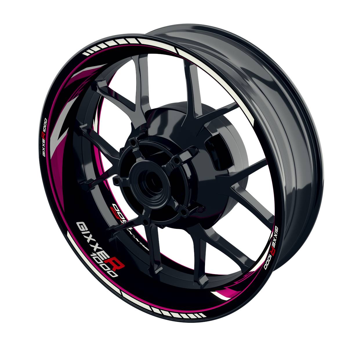 Suzuki GSXR 1000 Felgenaufkleber Gixxer 1000 Razor Wheelsticker Premium pink