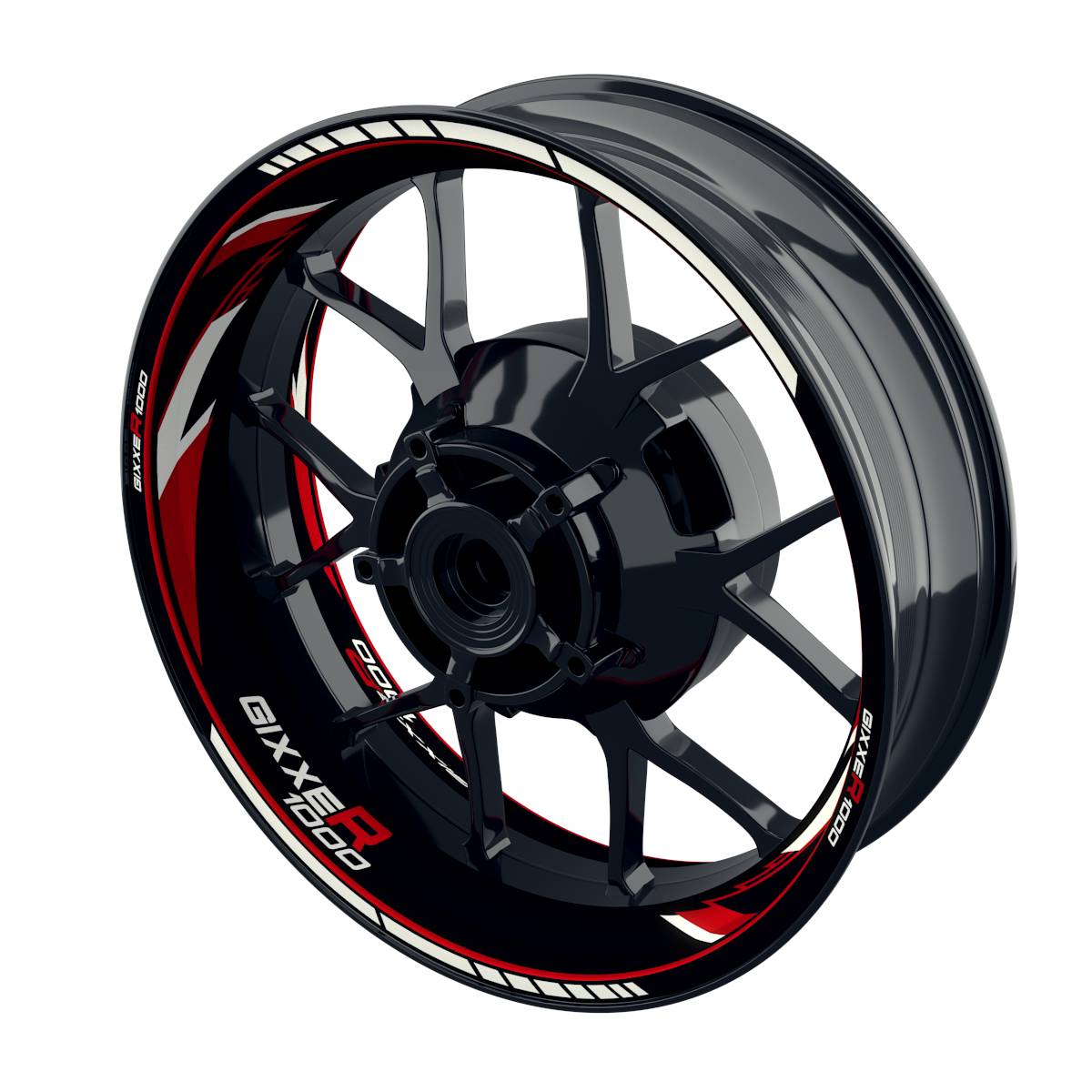 Suzuki GSXR 1000 Felgenaufkleber Gixxer 1000 Razor Wheelsticker Premium rot
