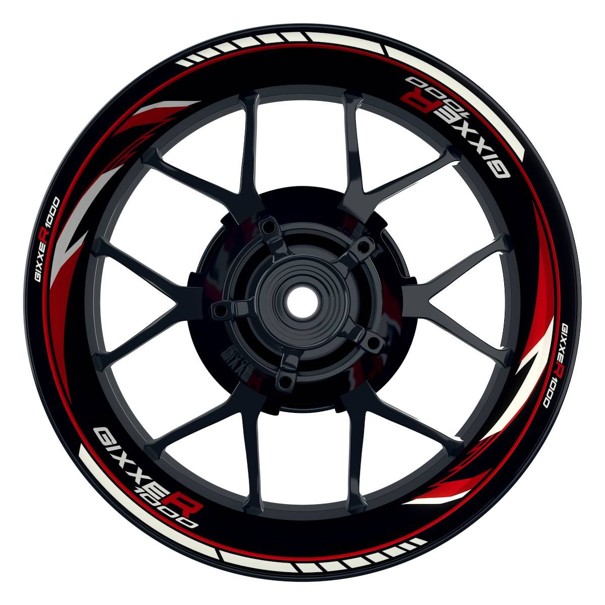 Suzuki GSXR 1000 Felgenaufkleber Gixxer 1000 Razor Wheelsticker Premium rot