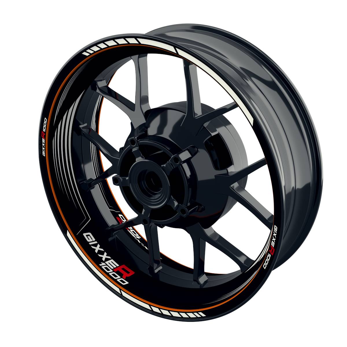 Suzuki GSXR 1000 Felgenaufkleber Gixxer 1000 SAW Wheelsticker Premium orange