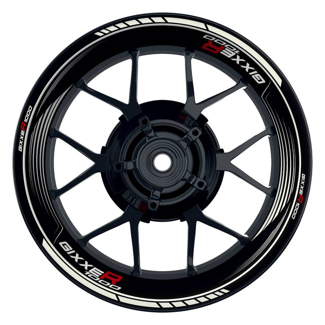 Suzuki GSXR 1000 Felgenaufkleber Gixxer 1000 SAW Wheelsticker Premium weiss