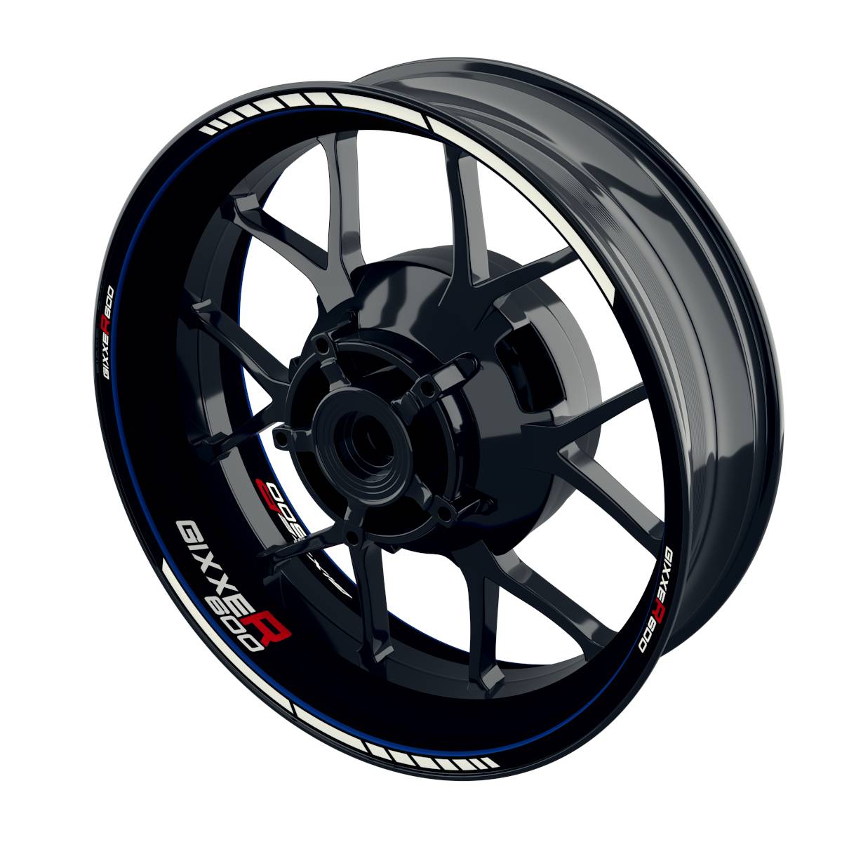 Suzuki GSXR 600 Felgenaufkleber GIXXER 600 Clean Wheelsticker Premium blau