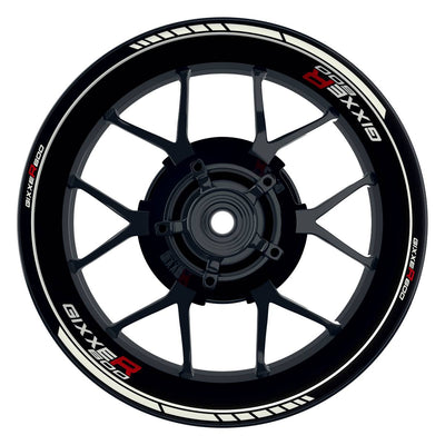 Suzuki GSXR 600 Felgenaufkleber GIXXER 600 Clean Wheelsticker Premium weiss