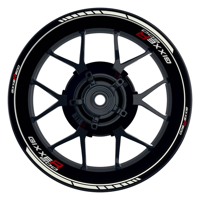 Suzuki GSXR 600 Felgenaufkleber GIXXER 600 Clean Wheelsticker Premium weiss