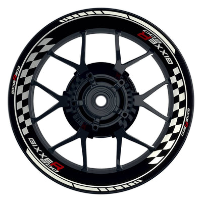Suzuki GSXR 600 Felgenaufkleber GIXXER 600 Grid Wheelsticker Premium weiss