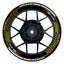 Suzuki GSXR 600 Felgenaufkleber GIXXER 600 Hexagon Wheelsticker Premium gelb