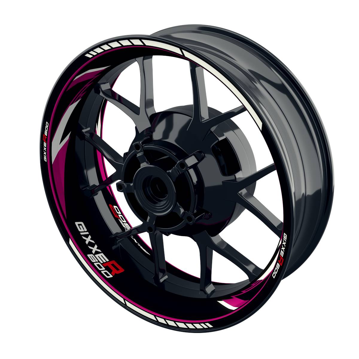 Suzuki GSXR 600 Felgenaufkleber GIXXER 600 Razor Wheelsticker Premium pink