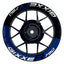 Suzuki GSXR 750 Felgenaufkleber GIXXER 750 halb halb V2 Wheelsticker Premium blau