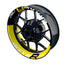 Suzuki GSXR 750 Felgenaufkleber GIXXER 750 halb halb V2 Wheelsticker Premium gelb