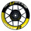 Suzuki GSXR 750 Felgenaufkleber GIXXER 750 halb halb V2 Wheelsticker Premium gelb