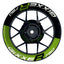 Suzuki GSXR 750 Felgenaufkleber GIXXER 750 halb halb V2 Wheelsticker Premium grün