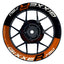 Suzuki GSXR 750 Felgenaufkleber GIXXER 750 halb halb V2 Wheelsticker Premium orange
