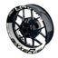 Suzuki GSXR 750 Felgenaufkleber GIXXER 750 halb halb V2 Wheelsticker Premium weiss