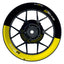 Suzuki GSXR 750 Felgenaufkleber GIXXER 750 halb halb Wheelsticker Premium gelb