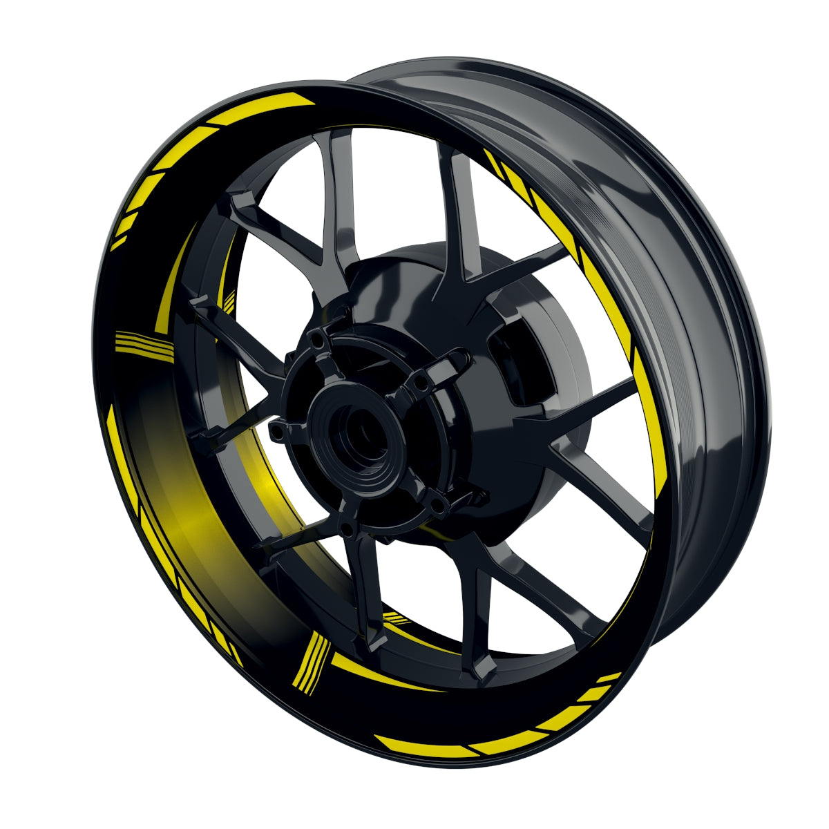 Felgenaufkleber Gradient schwarz Wheelsticker Premium gelb