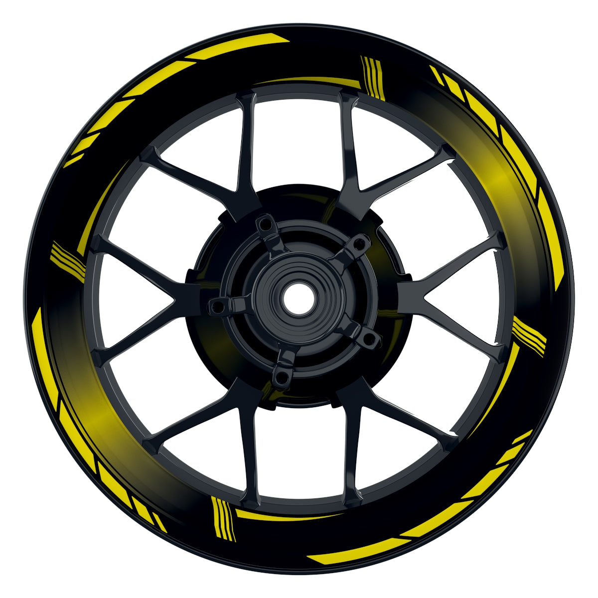 Felgenaufkleber Gradient schwarz Wheelsticker Premium gelb