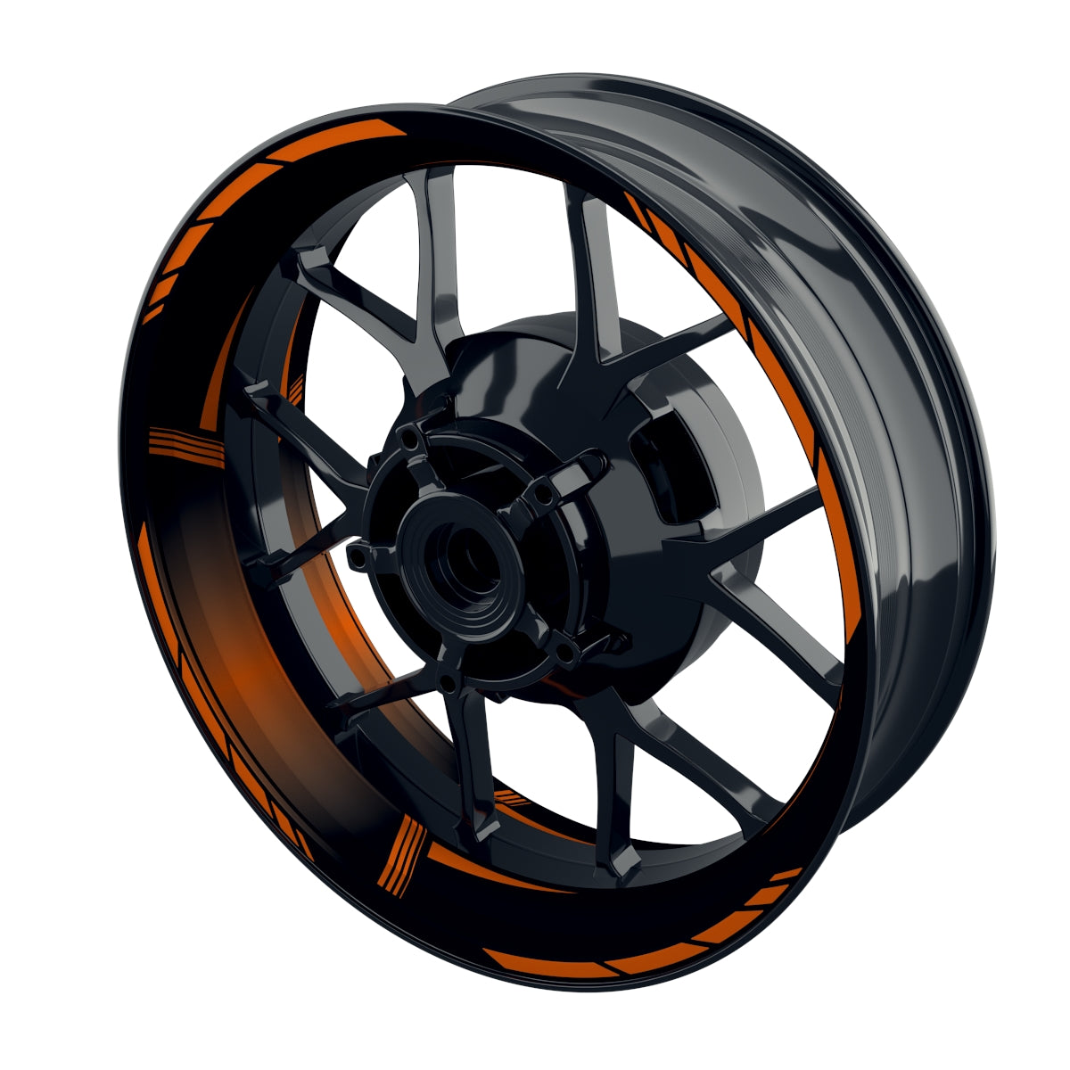 Felgenaufkleber Gradient schwarz Wheelsticker Premium orange
