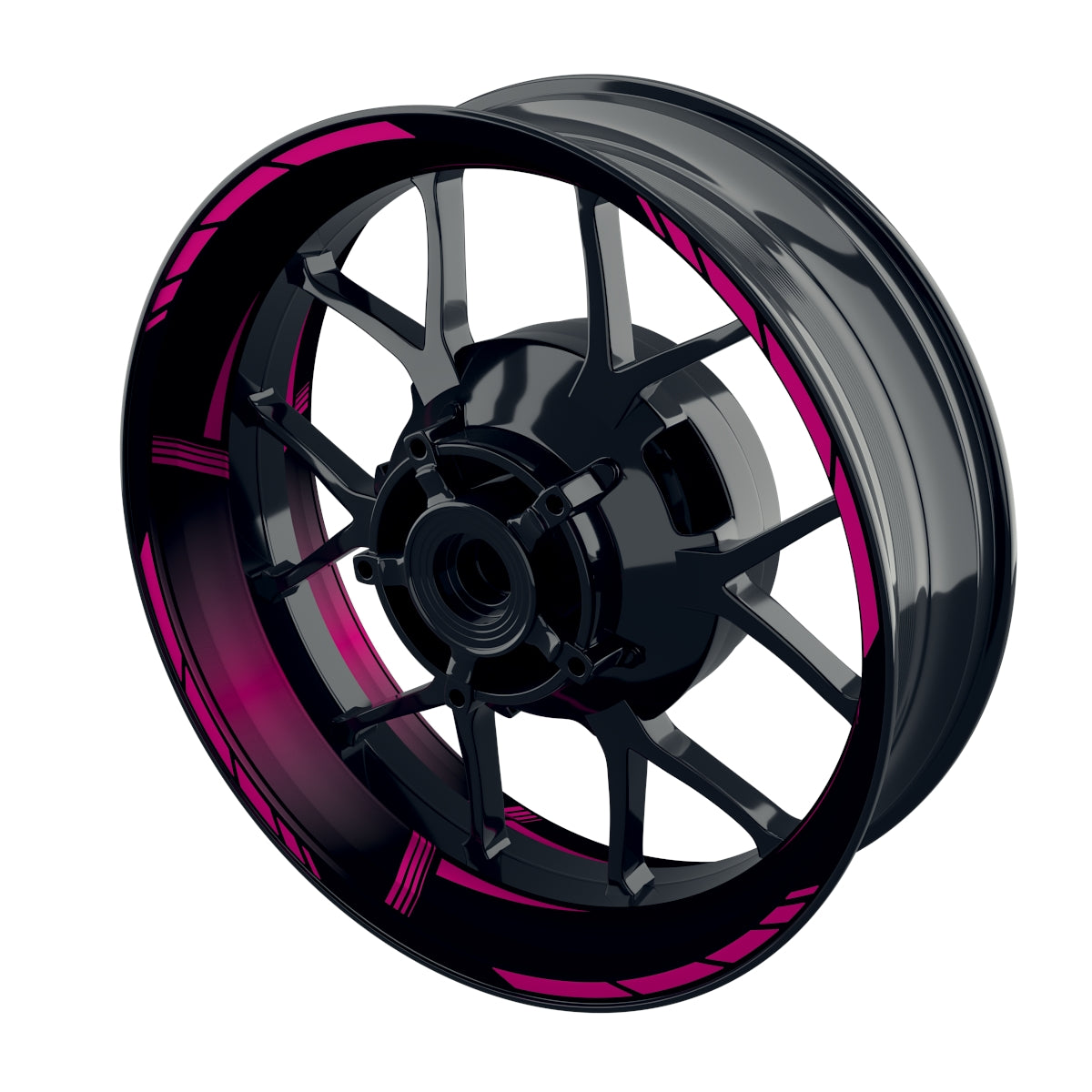 Felgenaufkleber Gradient schwarz Wheelsticker Premium pink
