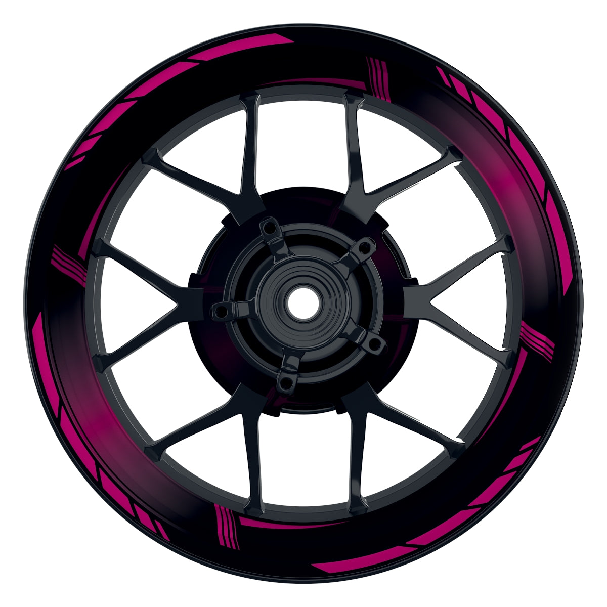 Felgenaufkleber Gradient schwarz Wheelsticker Premium pink