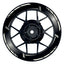 Felgenaufkleber Gradient schwarz Wheelsticker Premium weiss