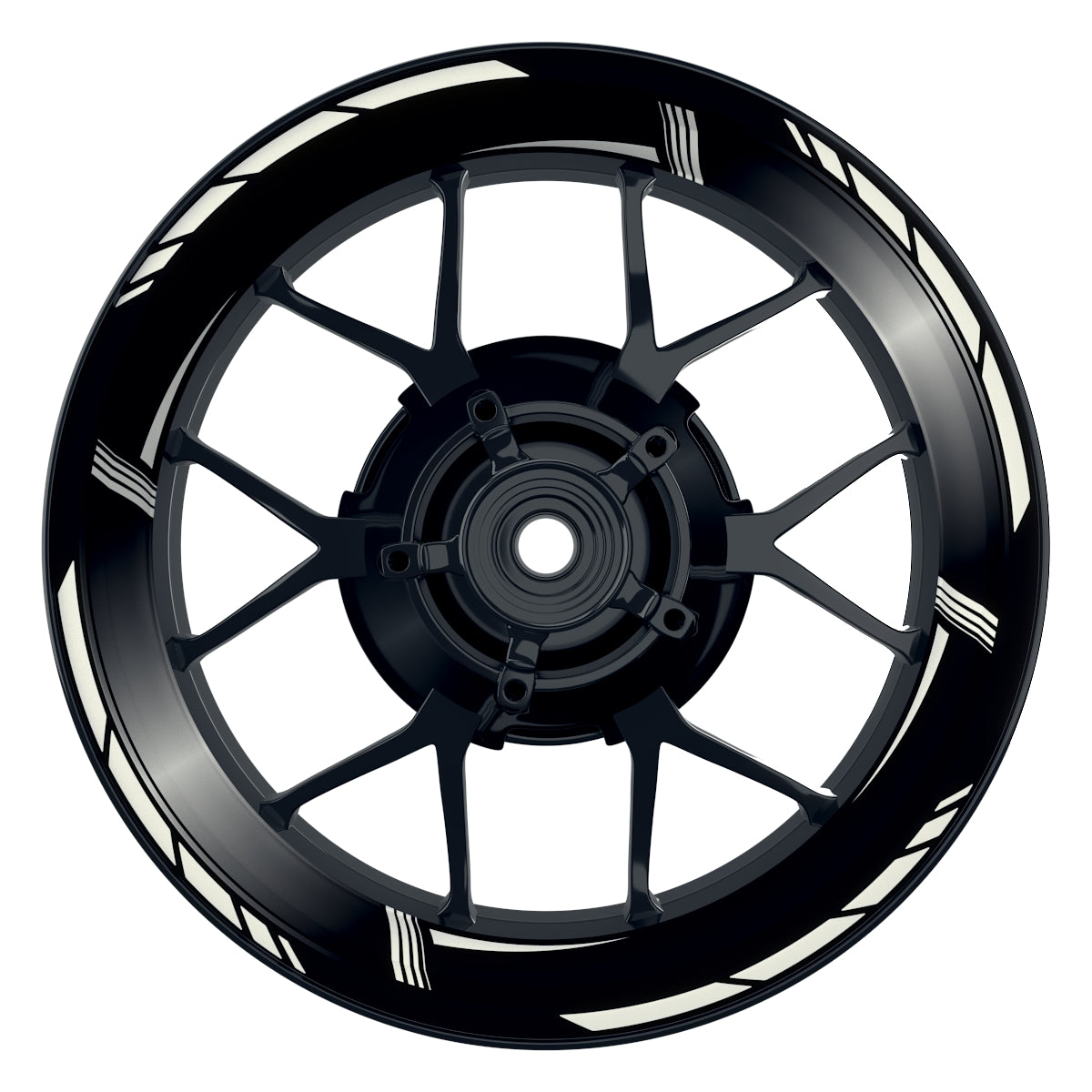 Felgenaufkleber Gradient schwarz Wheelsticker Premium weiss