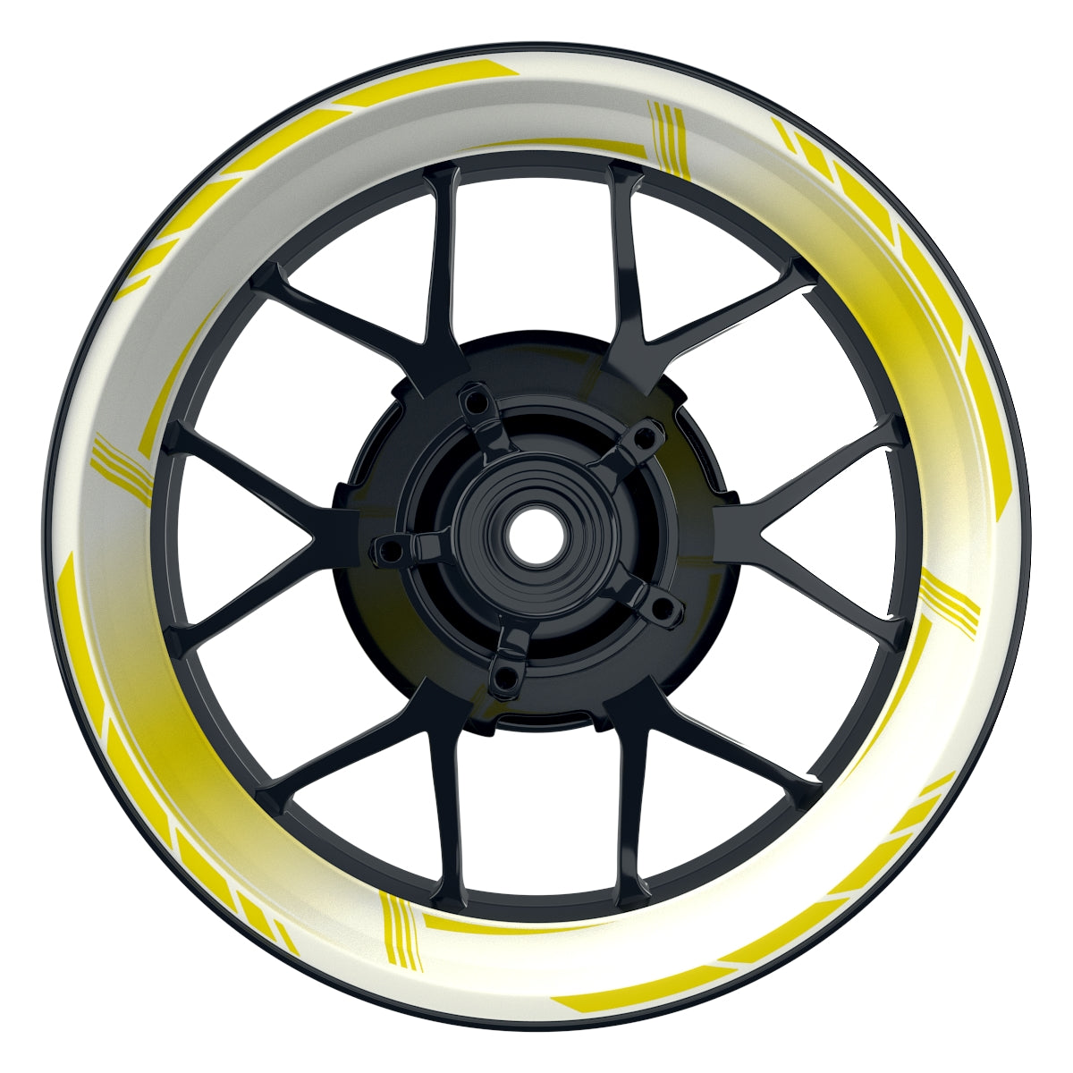 Felgenaufkleber Gradient weiss Wheelsticker Premium gelb