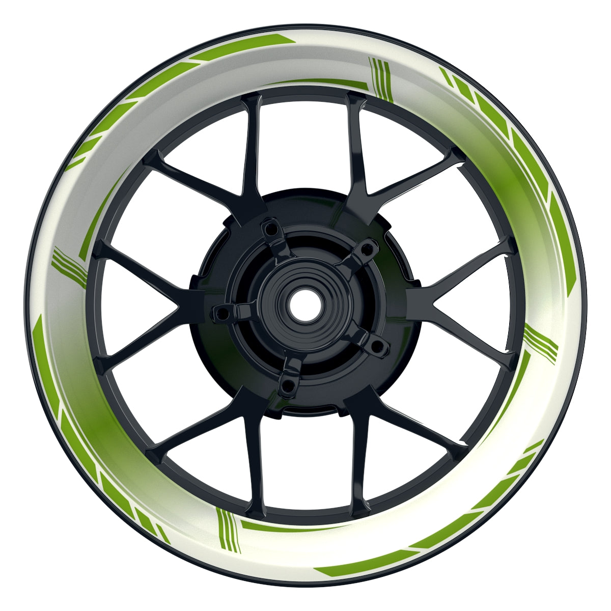 Felgenaufkleber Gradient weiss Wheelsticker Premium grün