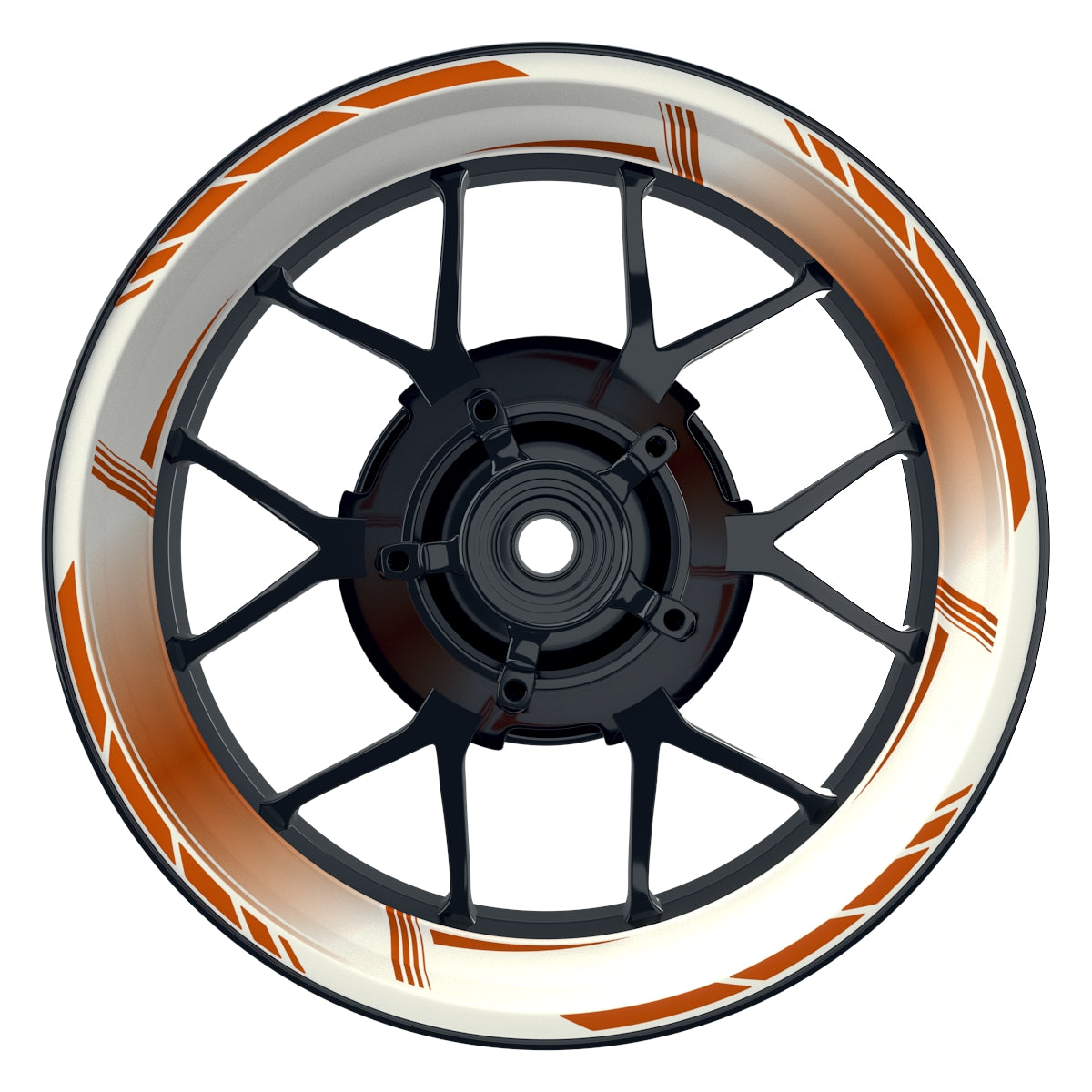 Felgenaufkleber Gradient weiss Wheelsticker Premium orange