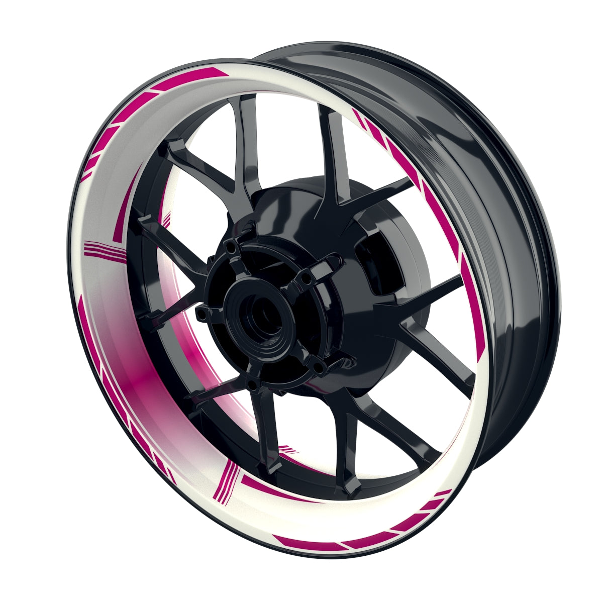 Felgenaufkleber Gradient weiss Wheelsticker Premium pink