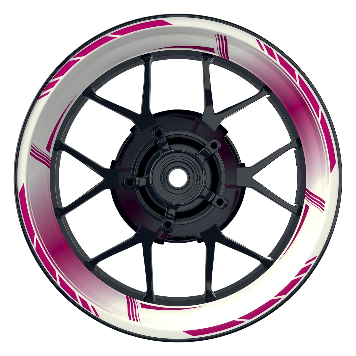 Felgenaufkleber Gradient weiss Wheelsticker Premium pink
