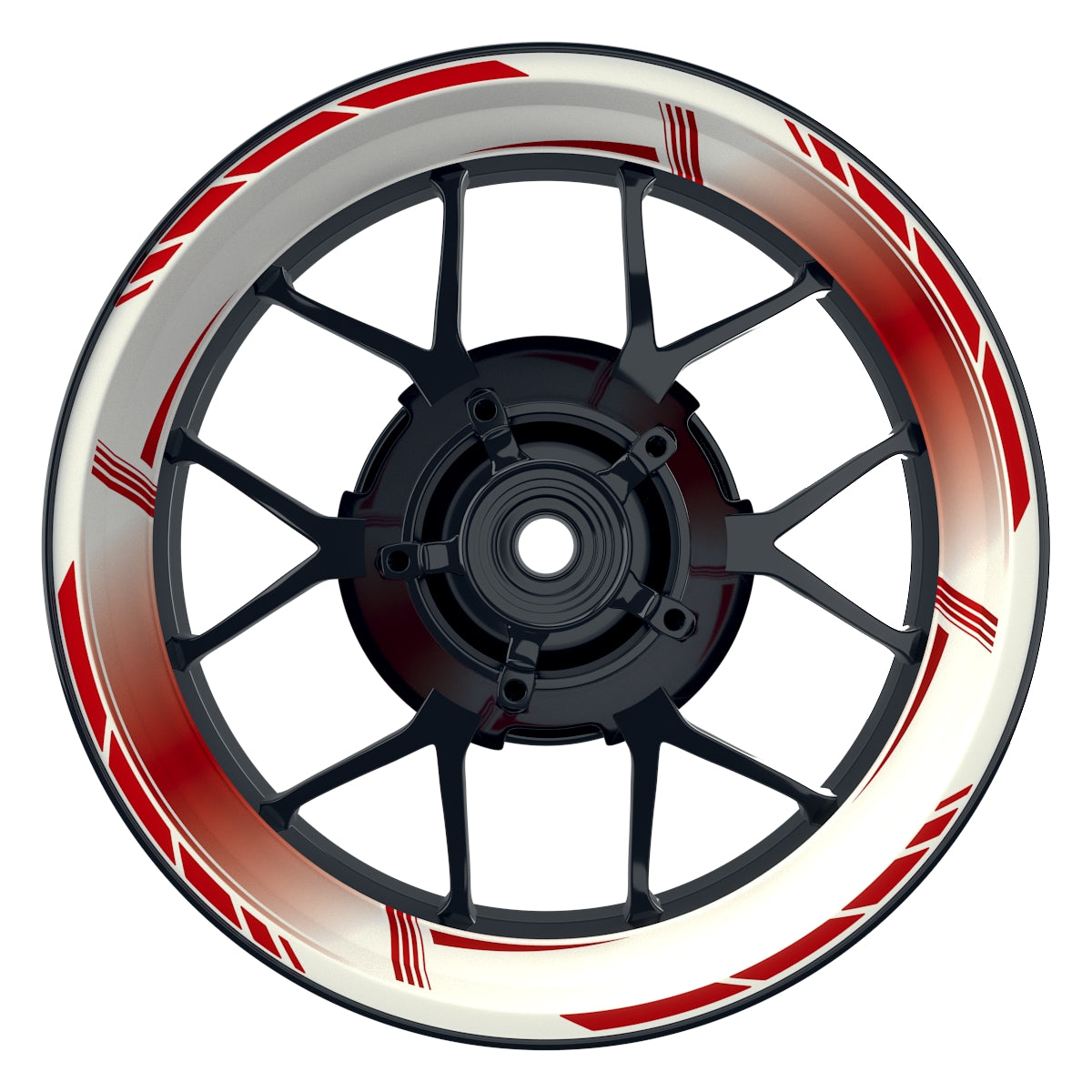 Felgenaufkleber Gradient weiss Wheelsticker Premium rot