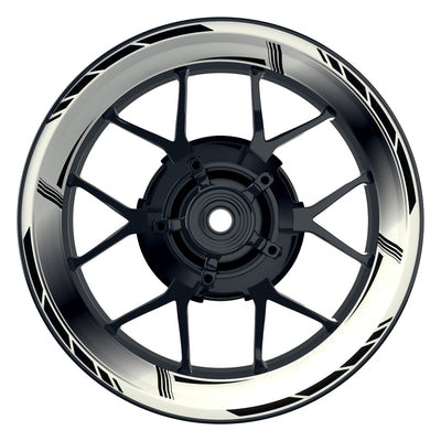 Felgenaufkleber Gradient weiss Wheelsticker Premium schwarz