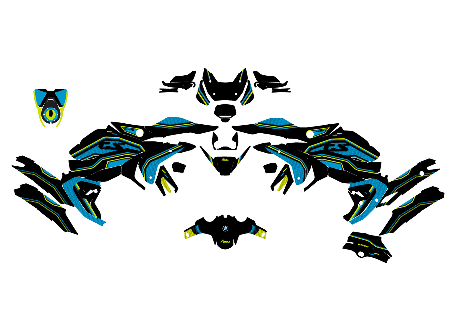 BMW R1300 GS Kit de pegatinas - Edición Icono