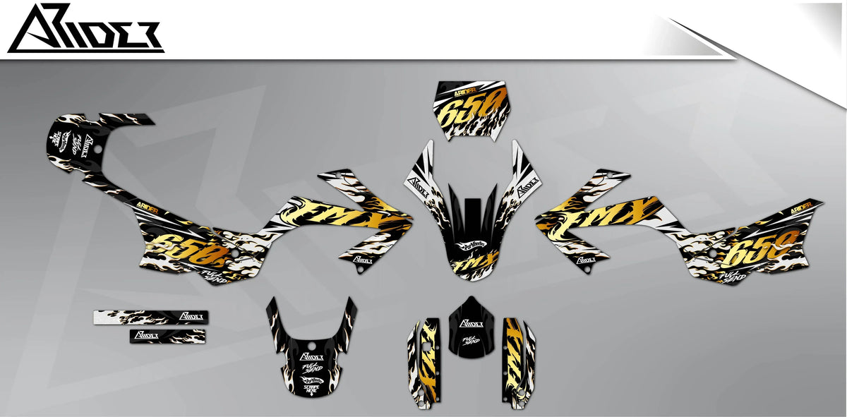 Dekor passend für Honda FMX 650 - Flame Edition - Arider