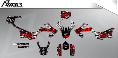 Graphics Kit suitable for Honda FMX 650 - Flame Edition
